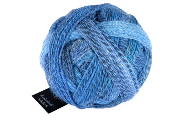 Zauberball®Stärke 6 2438_ Indigo 75% Virgin Wool, 25%Nylon (biodegradable)